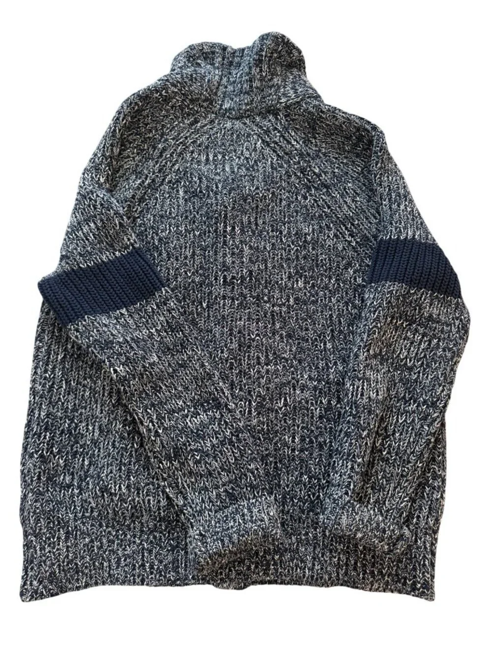 Banana Republic Mens Shawl Collar Button Front Cardigan Size XL Blue Gray Casual